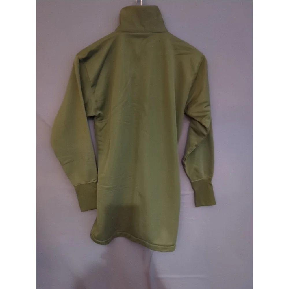 US Military Sleep Shirt Mens Extra Small Dark Olive Tricot Knit‎ Heat Retentive